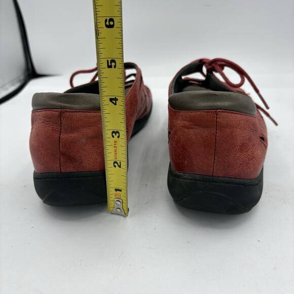 Aravon Sandals Womens Size 12 D Bromly Ghillie Red Gladiator Casual‎ Leather - Picture 6 of 9